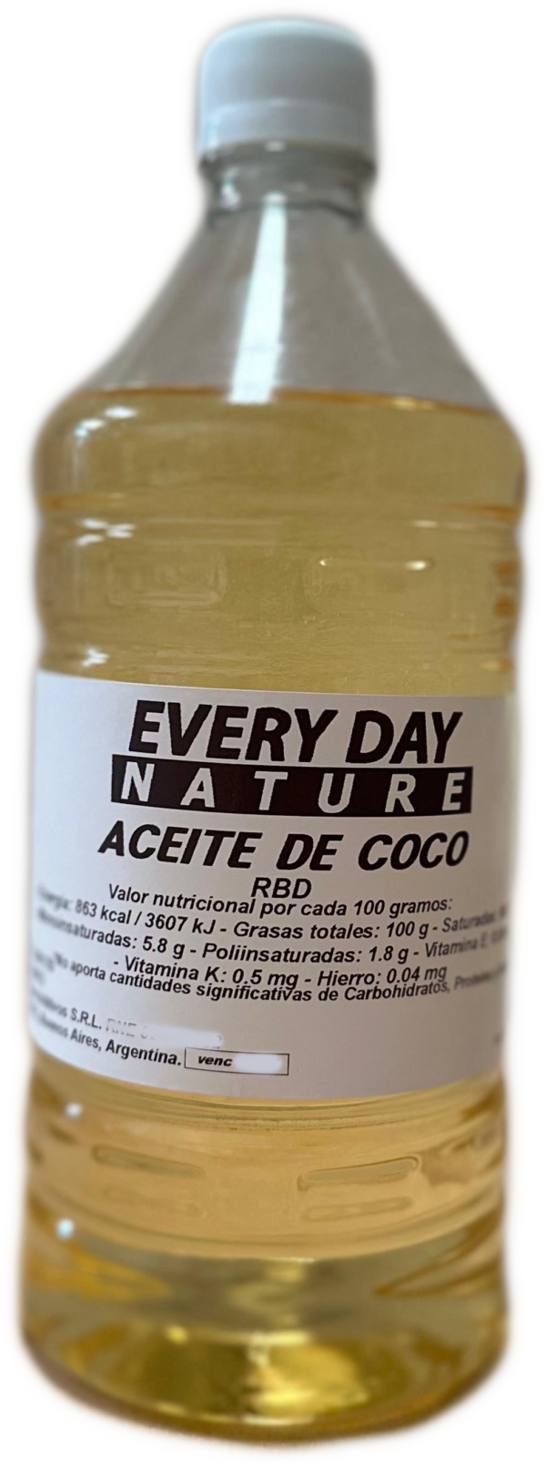 Aceite De Coco RBD Prensado Frio Premium Every Day Nature