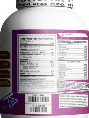 CutaX Whey Protein Quemador de Grasa + L-Carnitina + Te Verde AthomX 1 Kg - Imagen 3