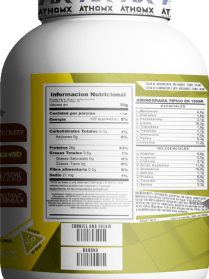 Whey Protein Isob0t Aislado Isolate 90% 1 Kg AthomX Calidad - Imagen 3