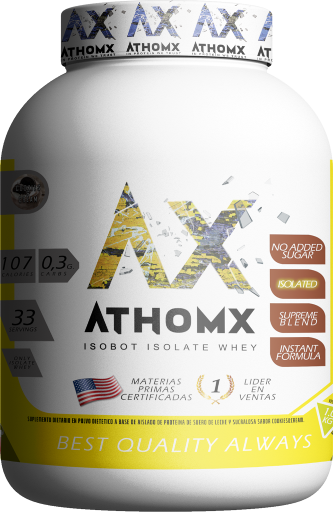 Whey Protein Isob0t Aislado Isolate 90% 1 Kg AthomX Calidad