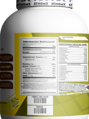 Whey Protein Isob0t Aislado Isolate 90% 1 Kg AthomX Calidad - Imagen 4