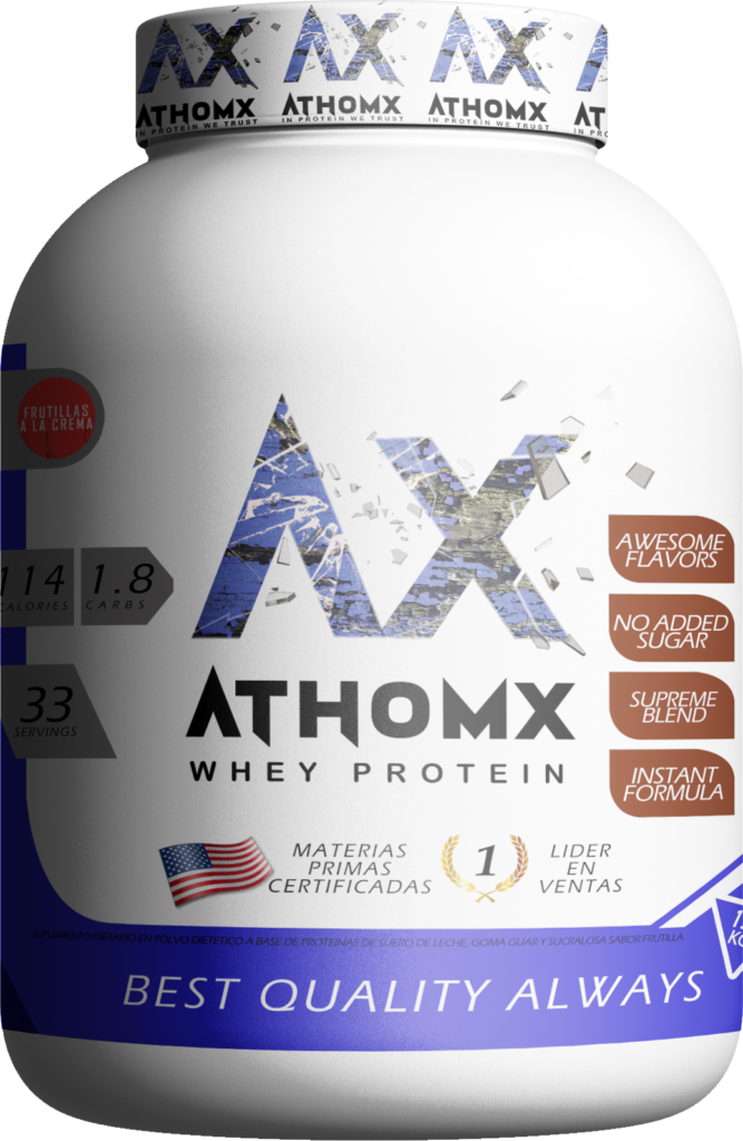 Proteína de Suero de Leche Athomx 80% 1 KG Whey Protein Sabores