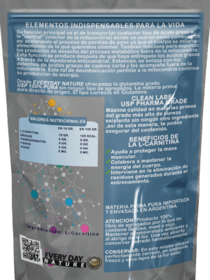 L-Carnitina USP Pura EDN Nutrition x 1 Kg - Imagen 2