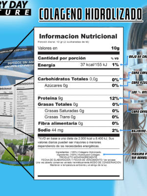 Colageno Hidrolizado Peptidos 100% Puros 250 Gr EDN Nutrition - Imagen 4