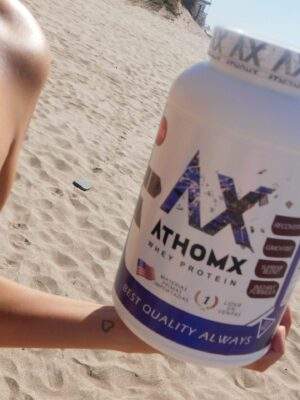 Proteína de Suero de Leche Athomx 80% 1 KG Whey Protein Sabores - Imagen 9