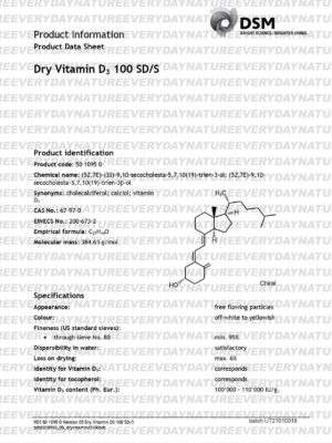 Vitamina D3 100% Pura Dry VitaminD3 Importacion Exclusiva - Imagen 2