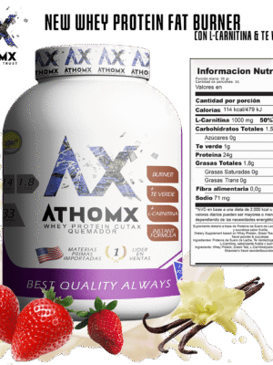 CutaX Whey Protein Quemador de Grasa + L-Carnitina + Te Verde AthomX 1 Kg - Imagen 2