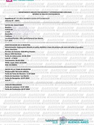 Proteína de Suero de Leche EDN 80% Sabores - Imagen 2