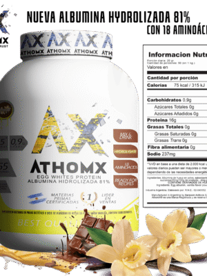 Albumina Hidrolizada AthomX 81% 1 Kg - Imagen 4