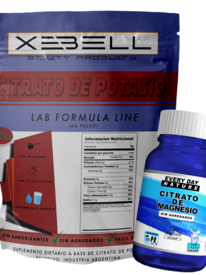 Citrato de Potasio Xebell Puro USP Polvo X 1 KG + 50 Gr Citrato Magnesio EveryDay Gratis