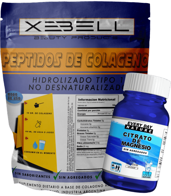 colageno hidrolizado xebell combo con citrato magnesio everyday regalo