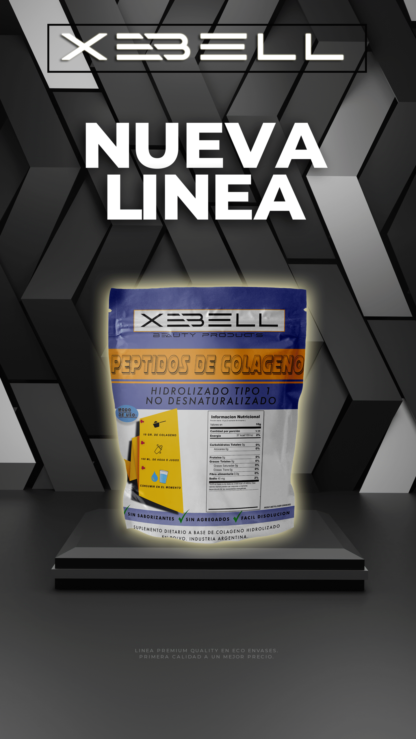 Colágeno Xebell 1 Kg + Magnesio 50 Gr Combo Anti-Age - Imagen 5