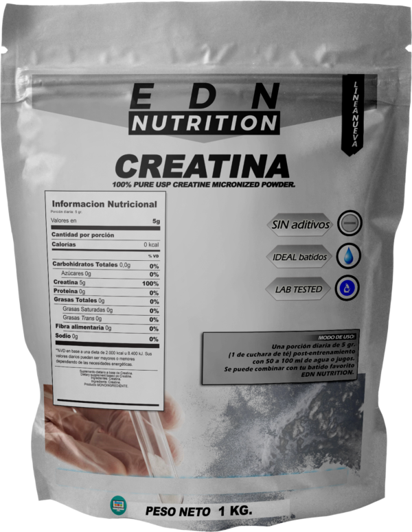 Creatina Monohidrato Micronizada 1 Kg EDN Nutrition