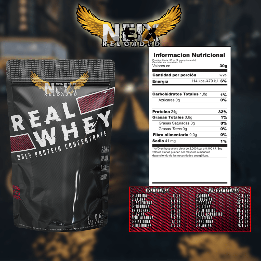 Whey Protein 80 Suero de Leche Real Whey Neix Reloaded v2 1 Kg Doy