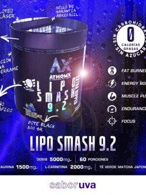 Lipo Smash 9.2 Ripped AthomX Quemador de Grasas Premium 300 Gr - Imagen 3